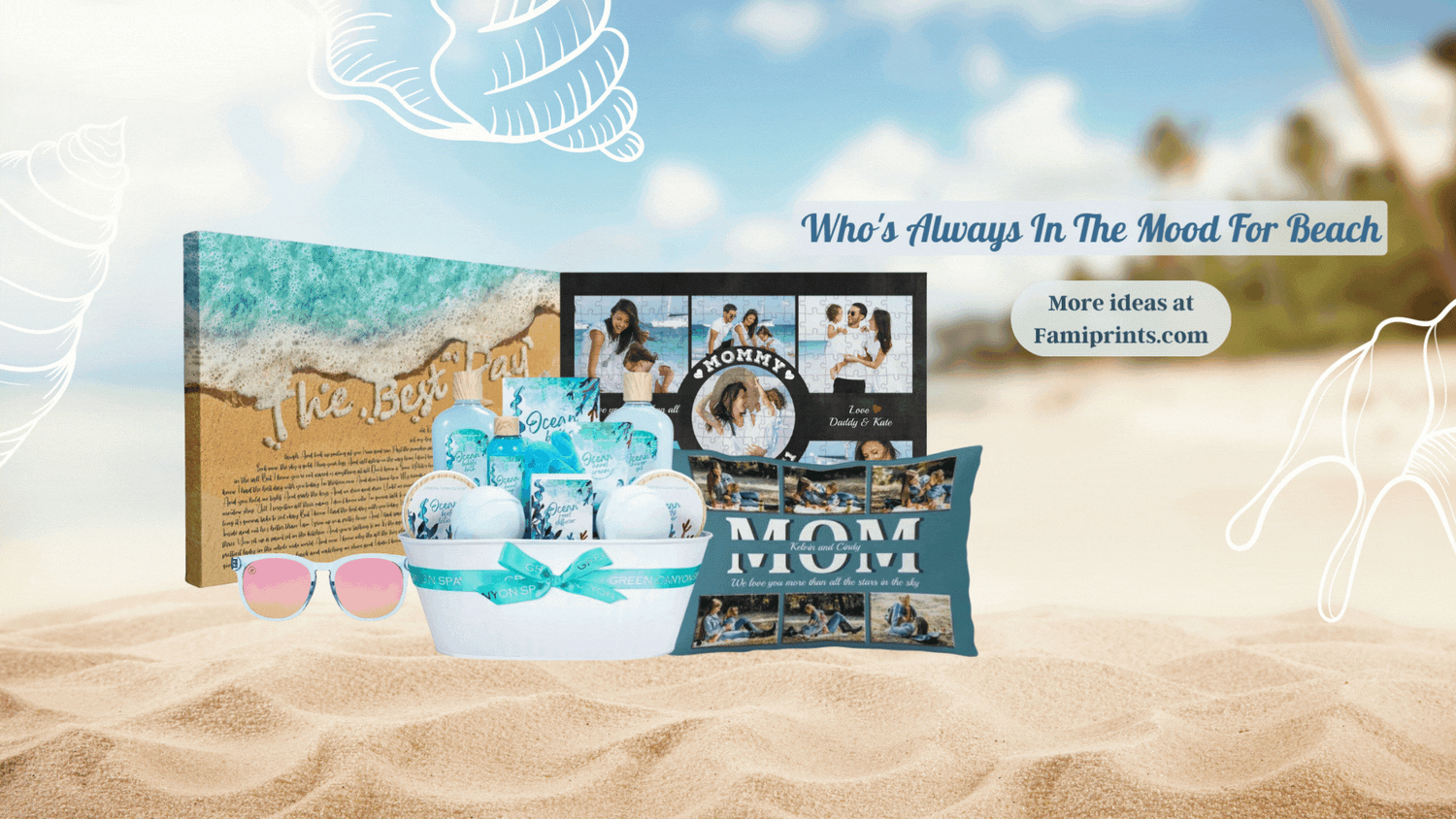 29+ Best Beach Gifts For Mom Who's Always In The Mood For Beach - FamiPrints | Trending Customizable Family Gifts