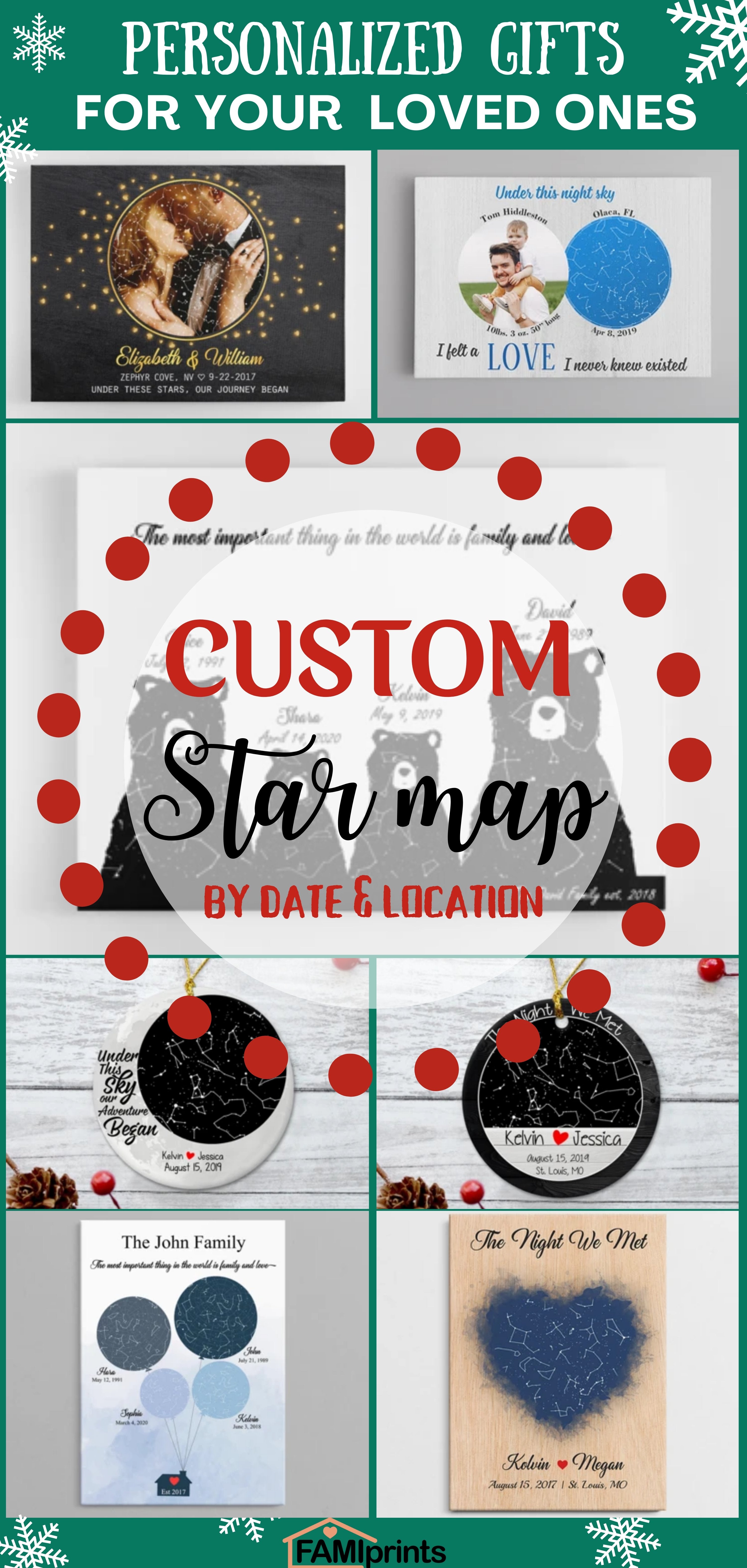 Custom Star Map | FamiPrints | Trending Personalized Family Gifts