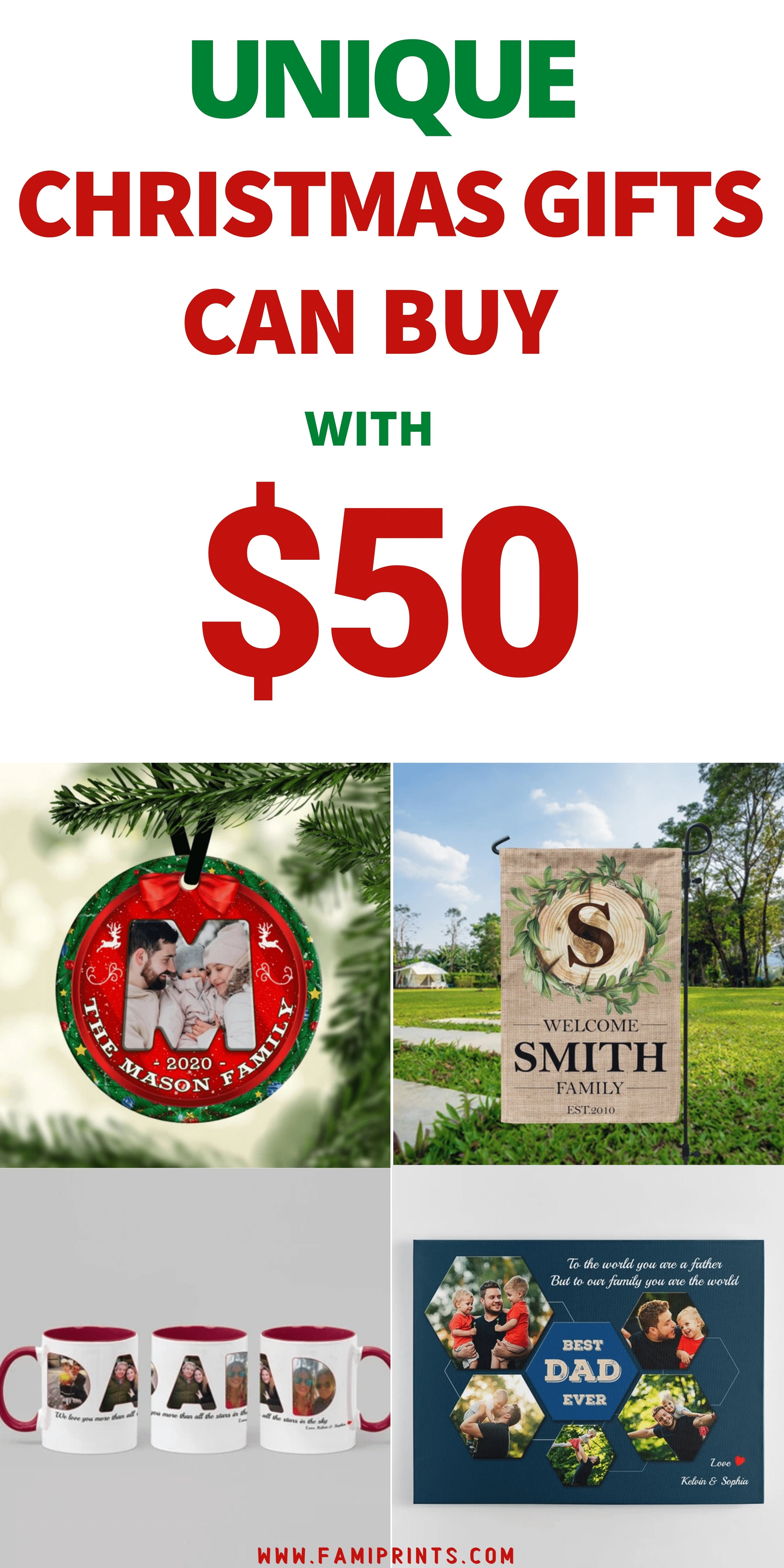 Personalized Christmas Gift Ideas Under $50 | FamiPrints | Trending Personalized Family Gifts