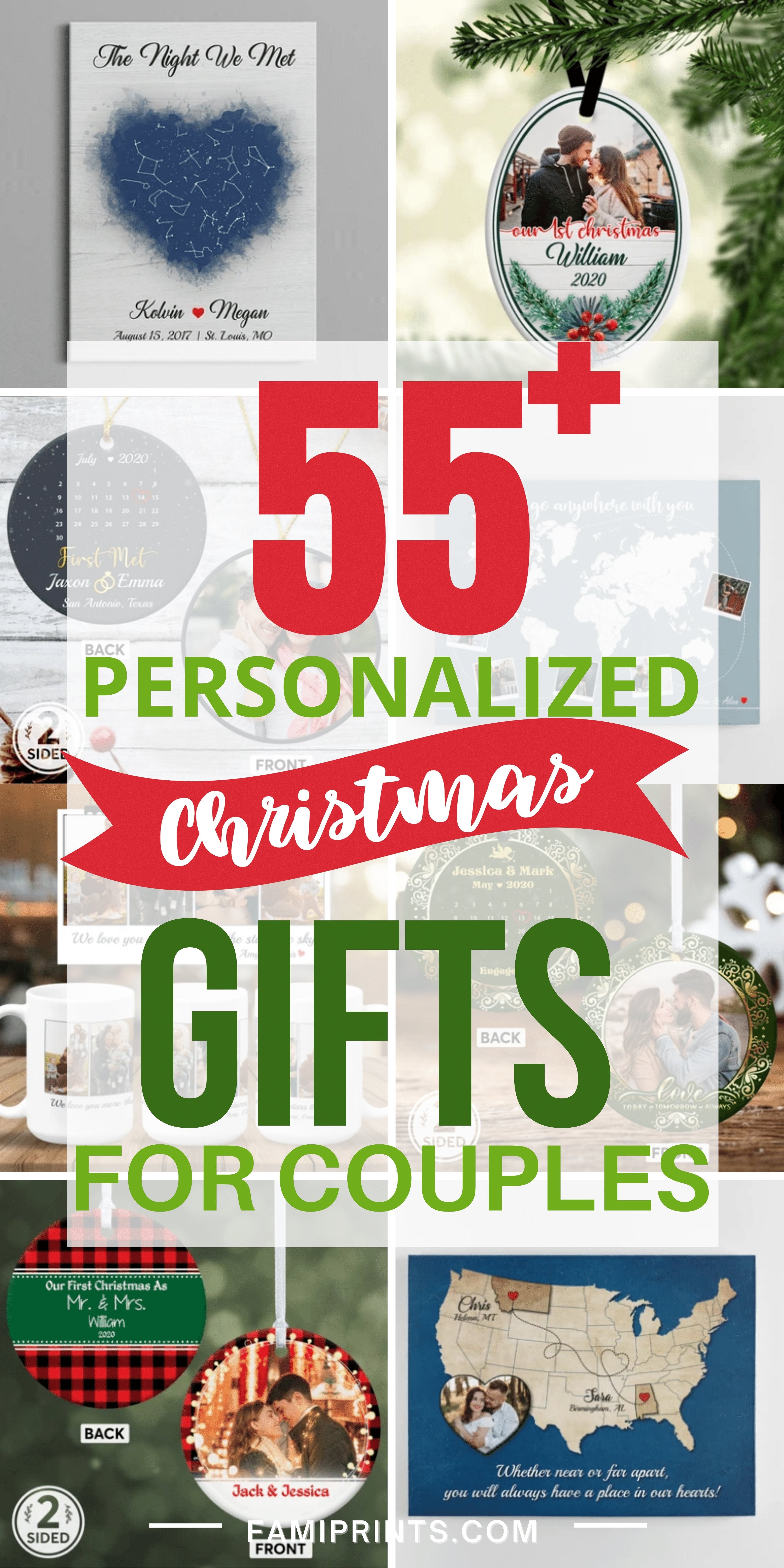 Personalized Christmas Gifts for Couples | FamiPrints | Trending Personalized Family Gifts