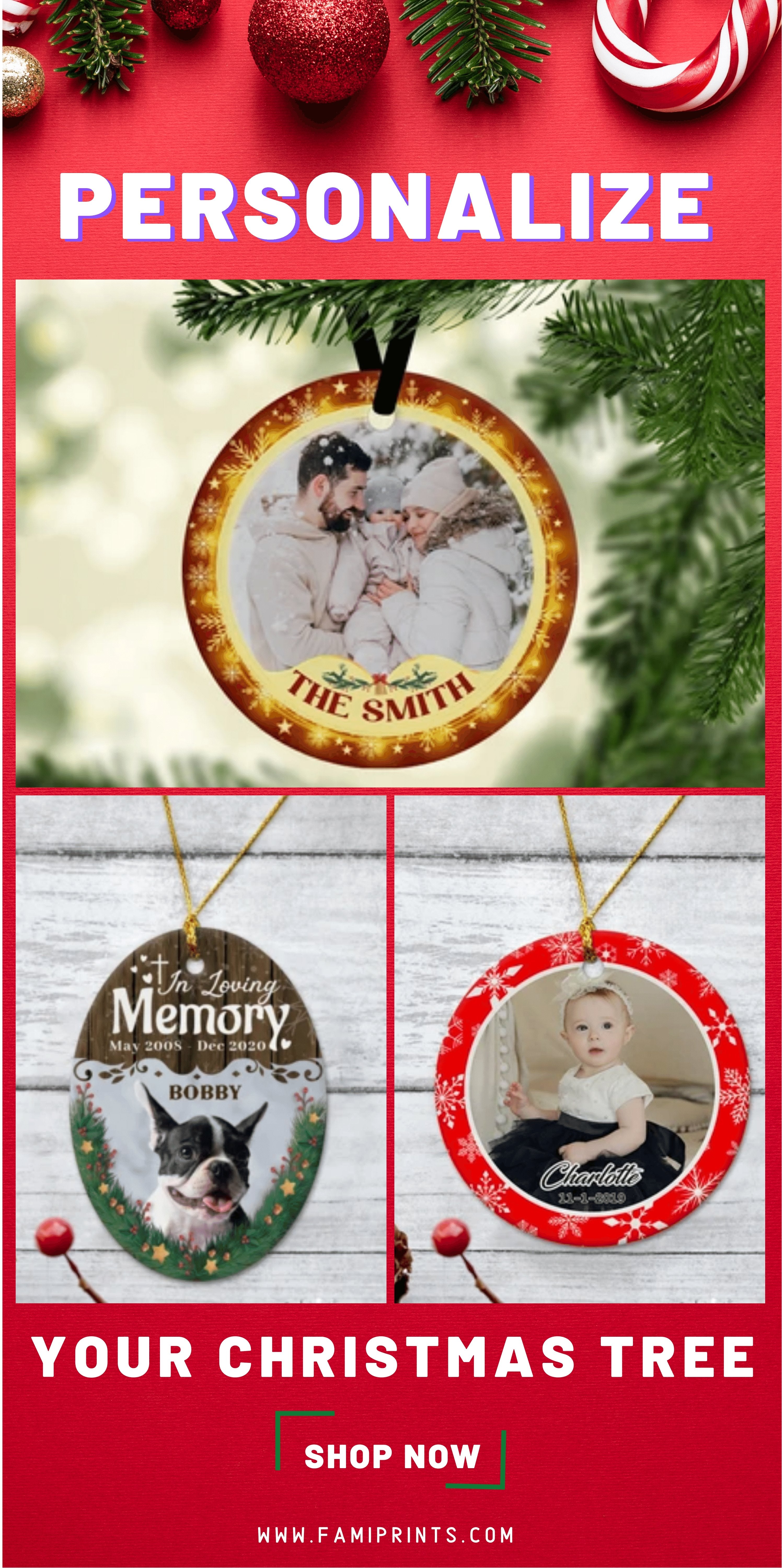 Personalized Christmas Ornaments | FamiPrints | Trending Personalized Family Gifts