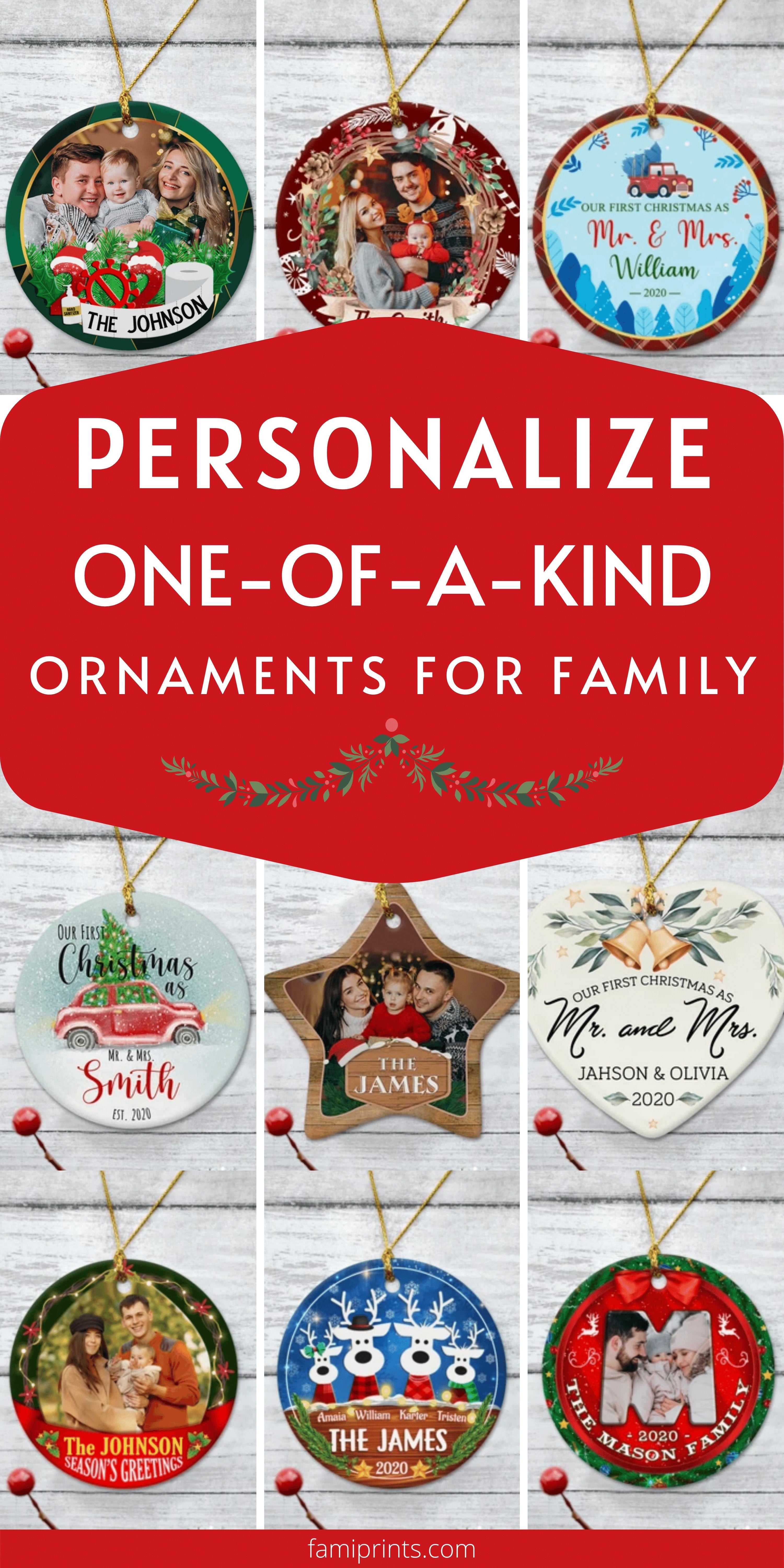 Personalized Christmas Ornaments For Family | FamiPrints | Trending Personalized Family Gifts