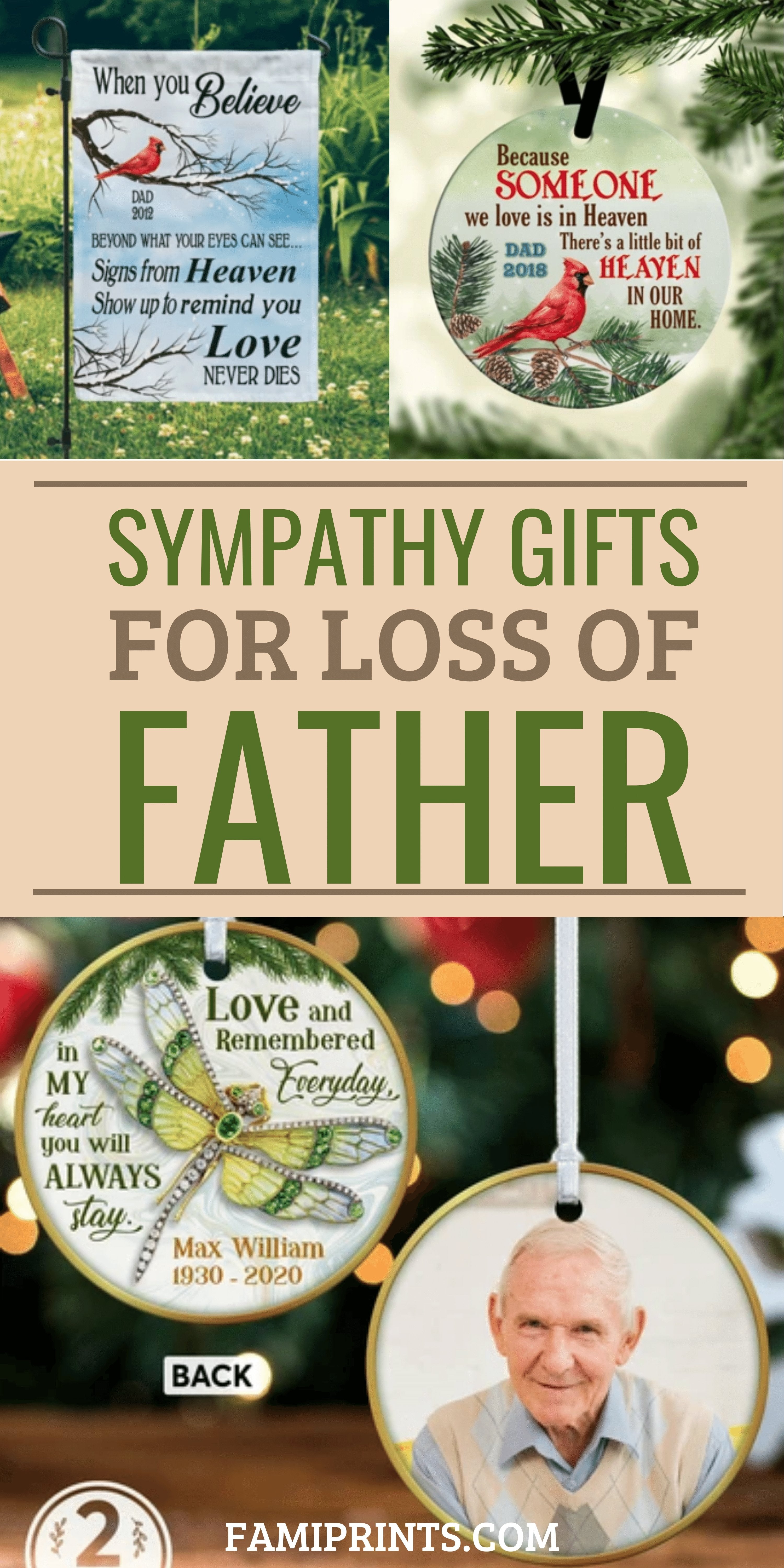 Sympathy Gifts For Loss Of Father | FamiPrints | Trending Personalized Family Gifts
