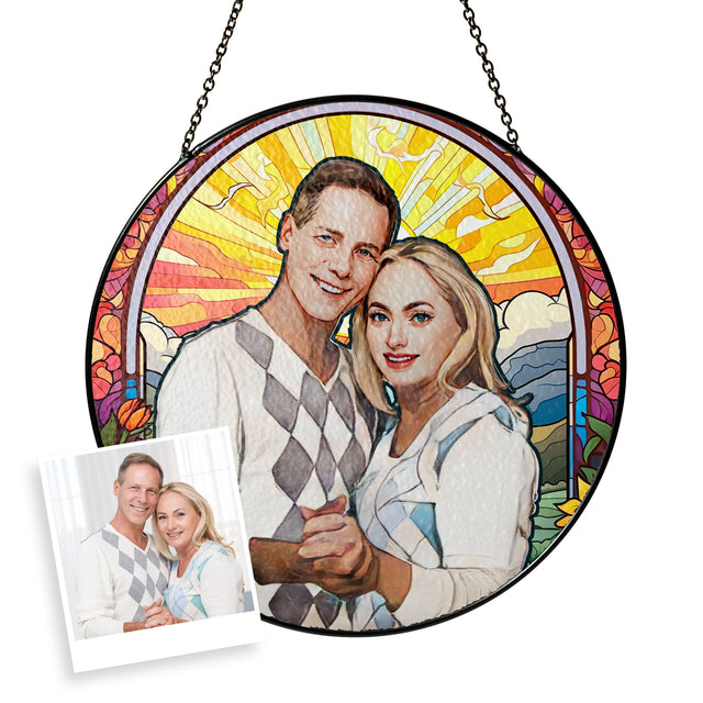 Custom Photo Stained Glass Suncatcher