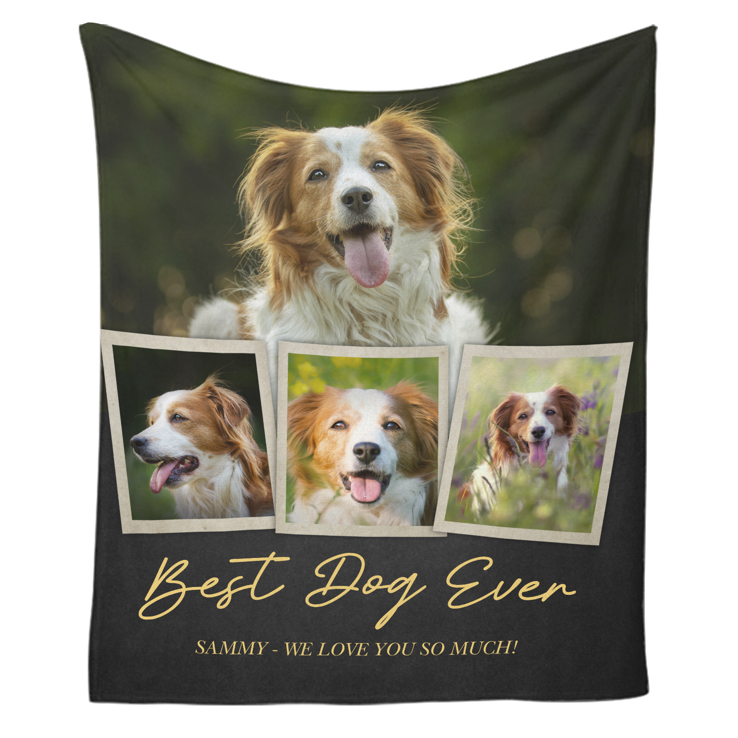 Best Dog Ever -  Personalized Pet Photo Blanket