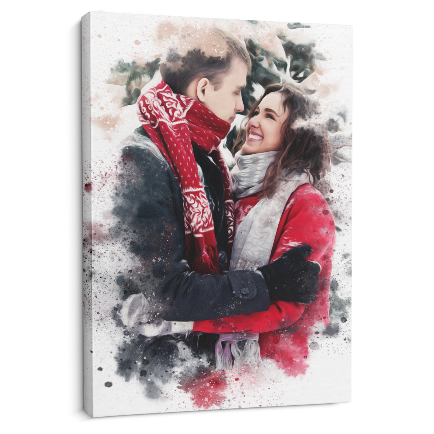 Custom Couple Portrait Canvas