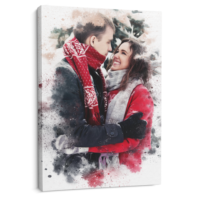 Custom Couple Portrait Canvas