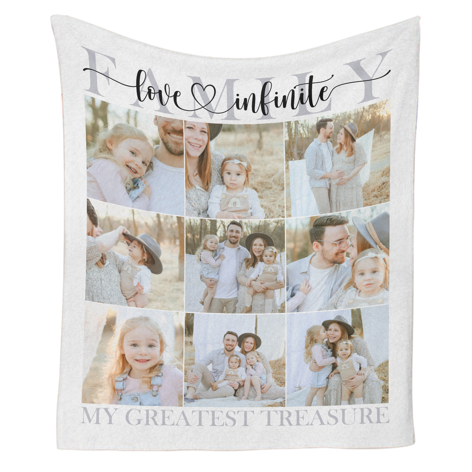 Custom Family Photo Collage Blanket