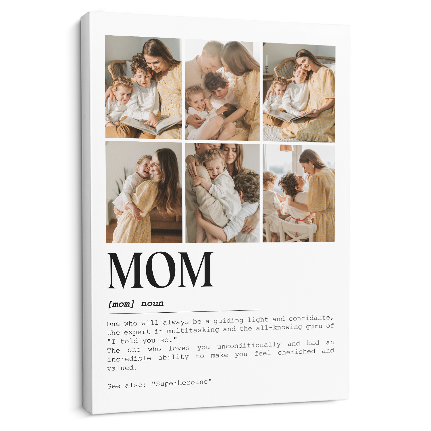 Custom Mom Definition Photo Collage Canvas Wall Art