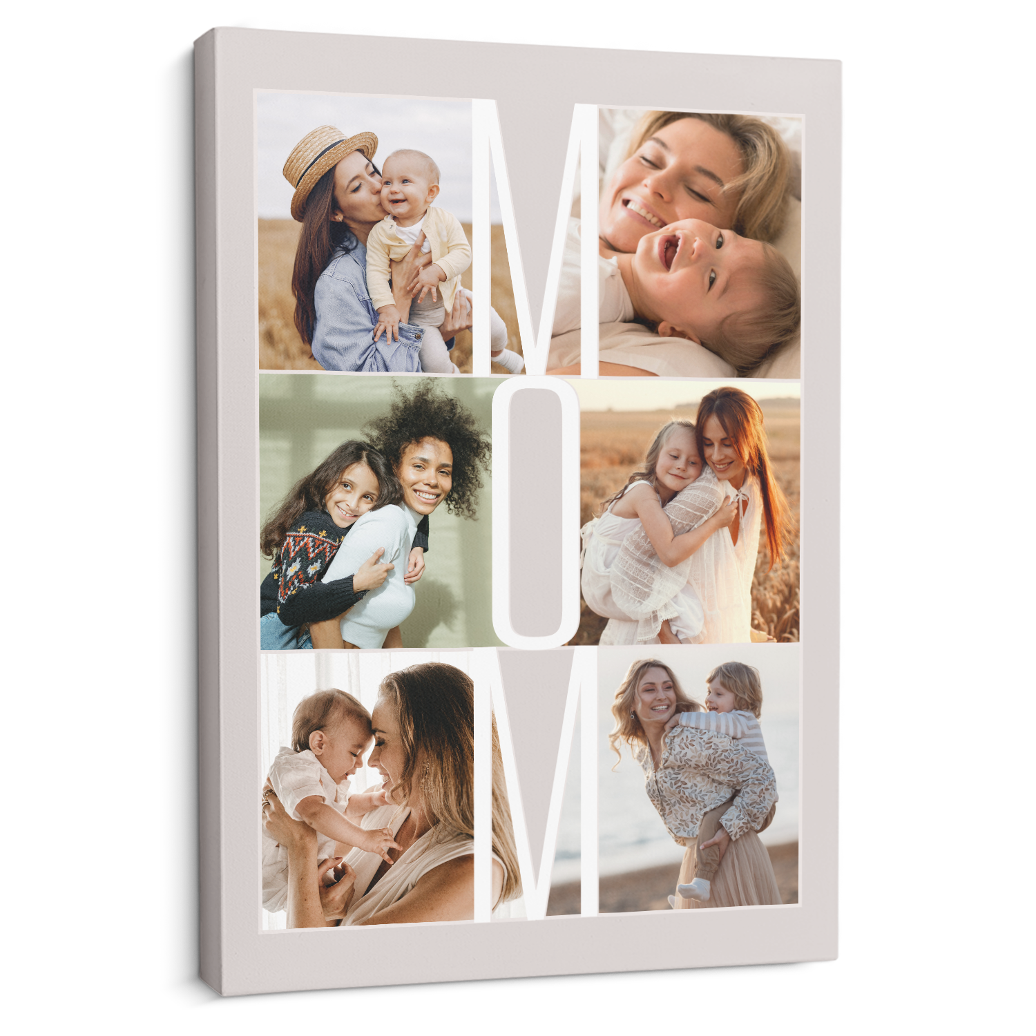 Mom Photo Collage Canvas Wall Art Custom 6 Pictures