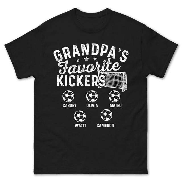 Personalized Grandpa Favorite Kickers Soccer Design Shirt