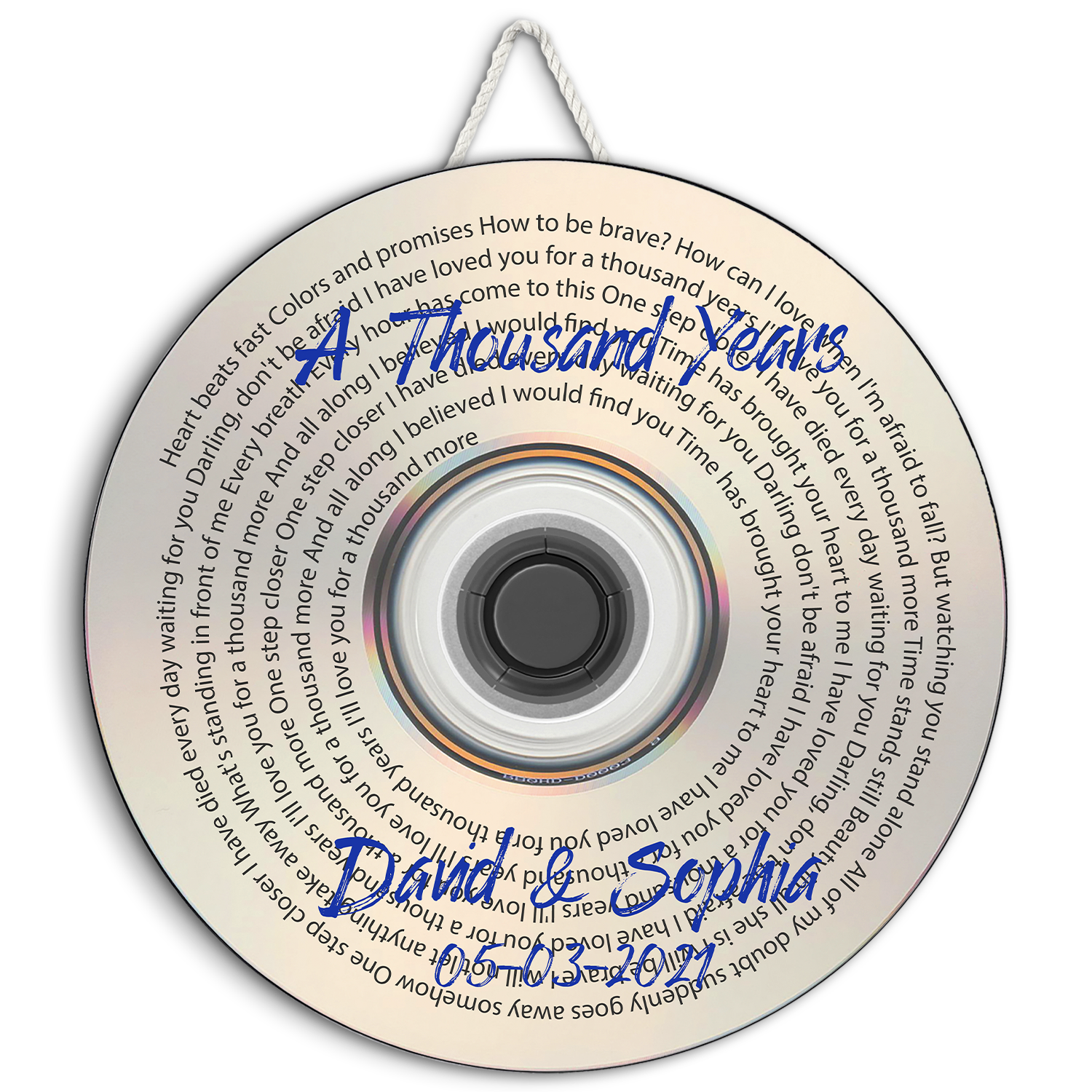 Custom Round Sign, Customizable Song Lyrics And Text, CD-ROM