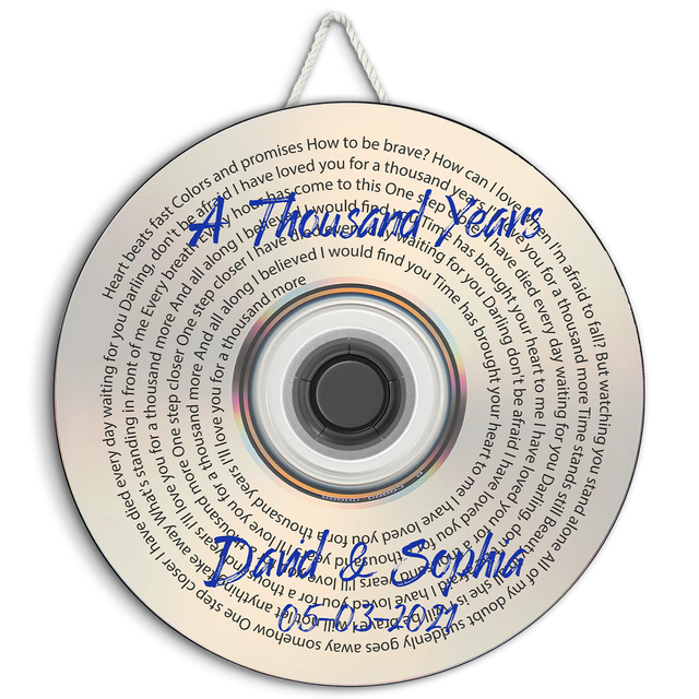 Custom Round Sign, Customizable Song Lyrics And Text, CD-ROM