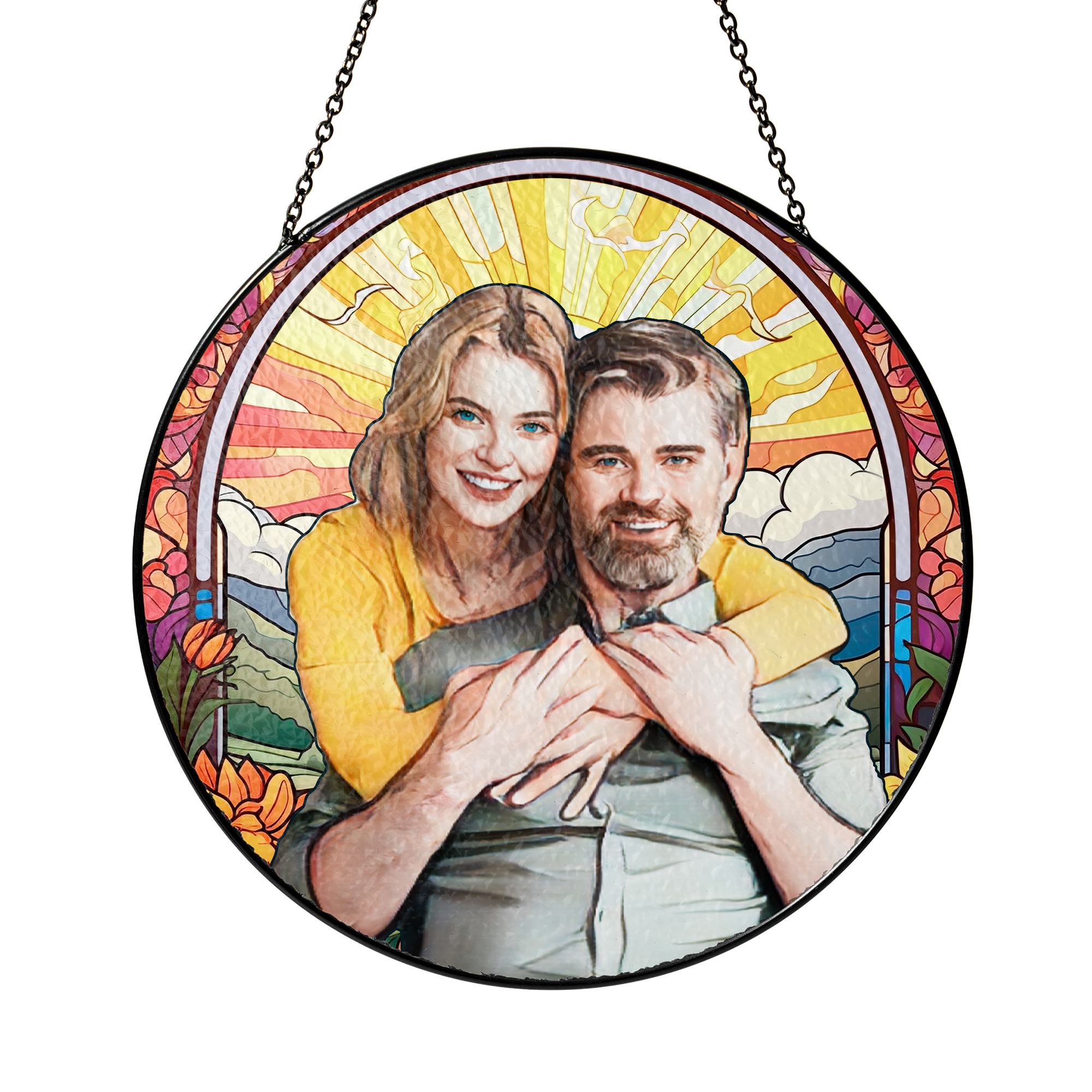 Custom Photo Stained Glass Suncatcher