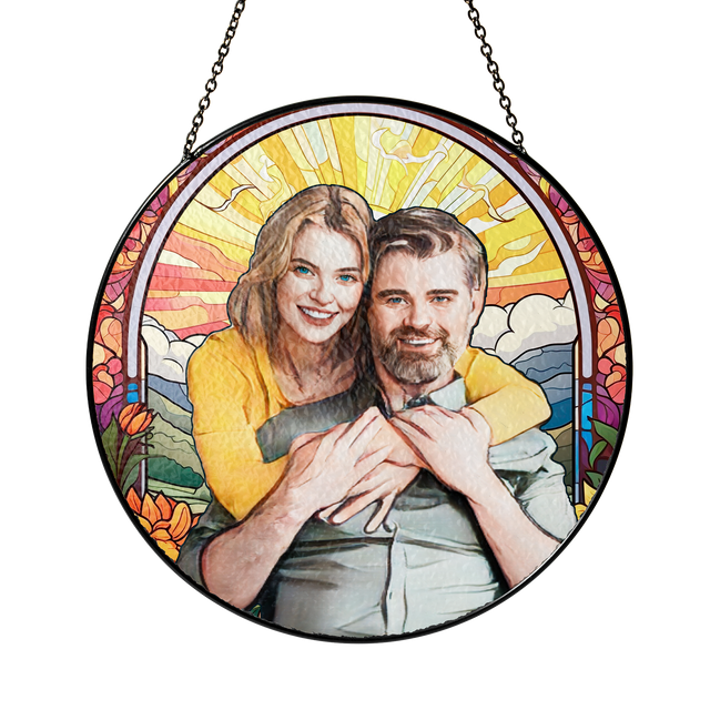 Custom Photo Stained Glass Suncatcher