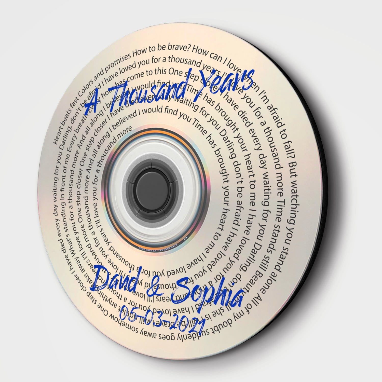 Custom Round Sign, Customizable Song Lyrics And Text, CD-ROM