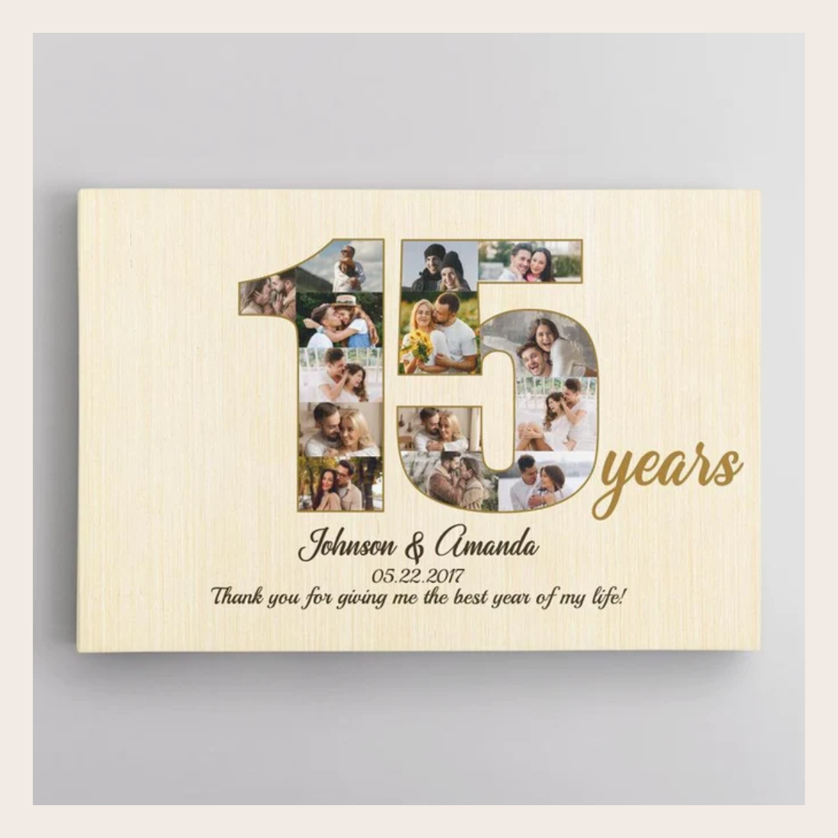 Blanket 15 Year Anniversary Gift For Him Personalized Couple Photo