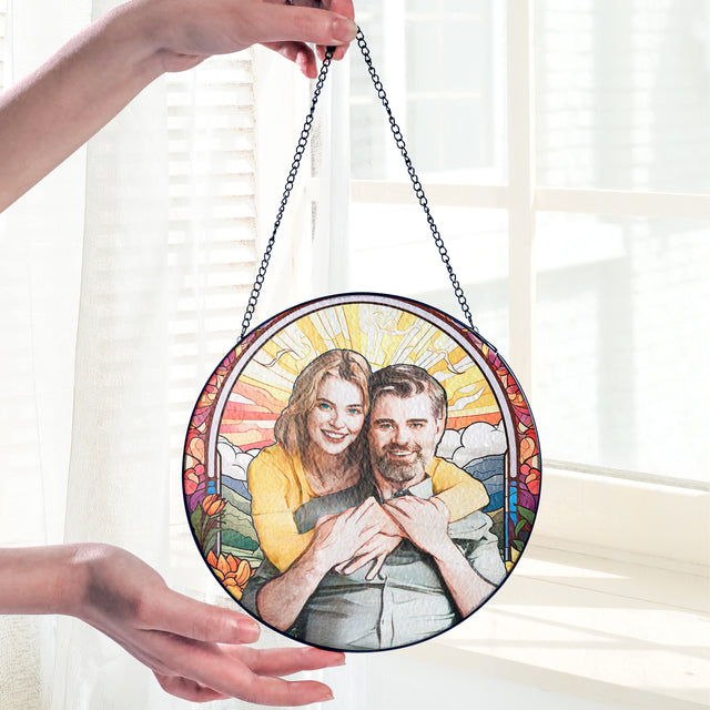 Custom Photo Stained Glass Suncatcher