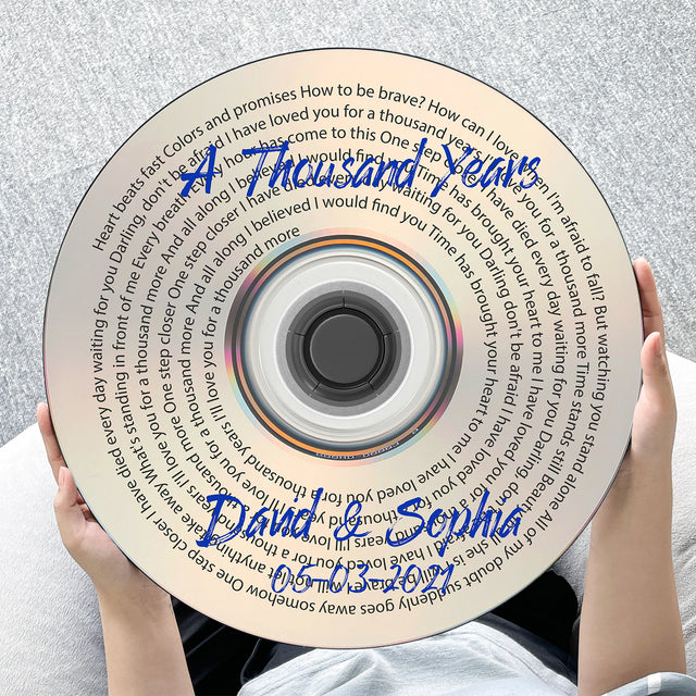 Custom Round Sign, Customizable Song Lyrics And Text, CD-ROM