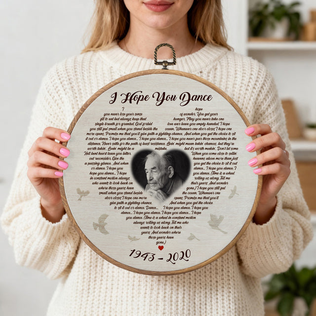 Personalized Song Lyrics Vinyl Record - Framed Round Wall Art - TONI03