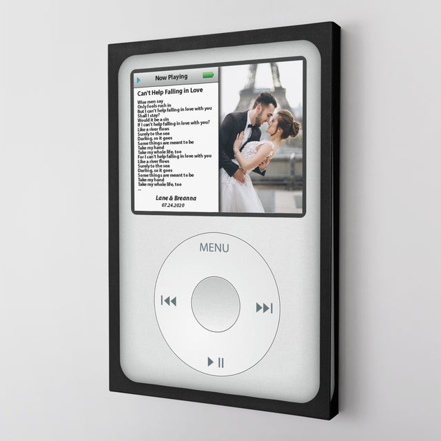 Custom Song Lyrics, Custom Photo And Text, iPod Classic, Canvas