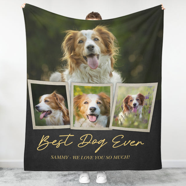 Best Dog Ever -  Personalized Pet Photo Blanket