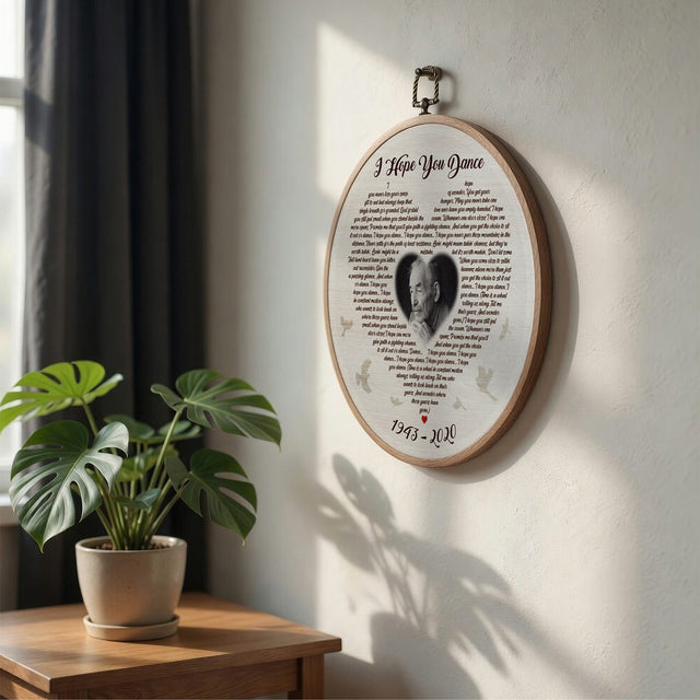 Personalized Song Lyrics Vinyl Record - Framed Round Wall Art - TONI03