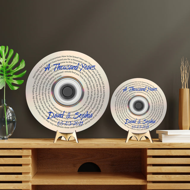 Custom Round Sign, Customizable Song Lyrics And Text, CD-ROM