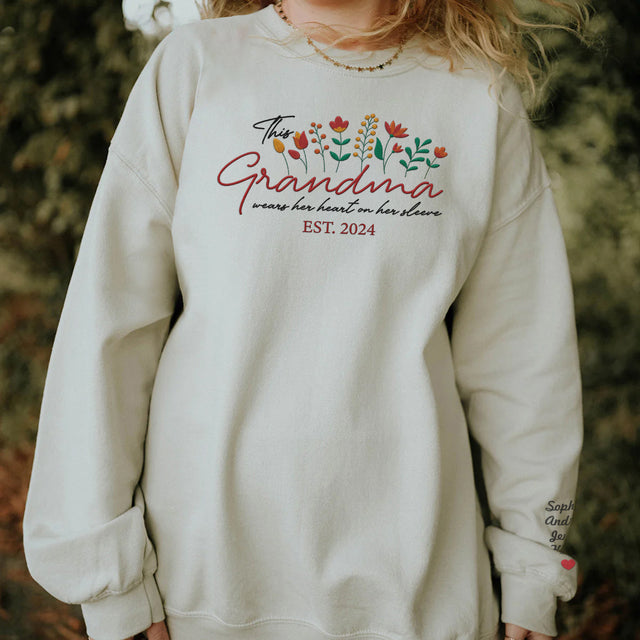 Grandma Garden Embroidered Sweatshirt SWE08