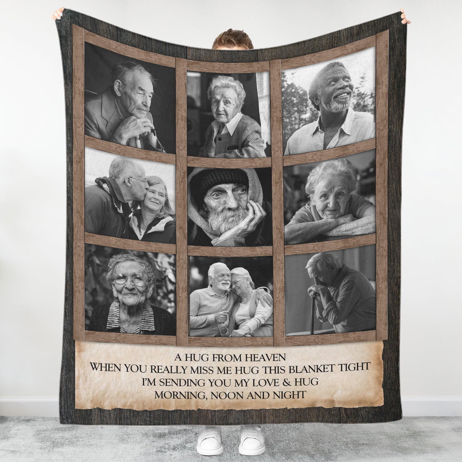 A Hug From Heaven -  Memorial Photo Collage Blanket