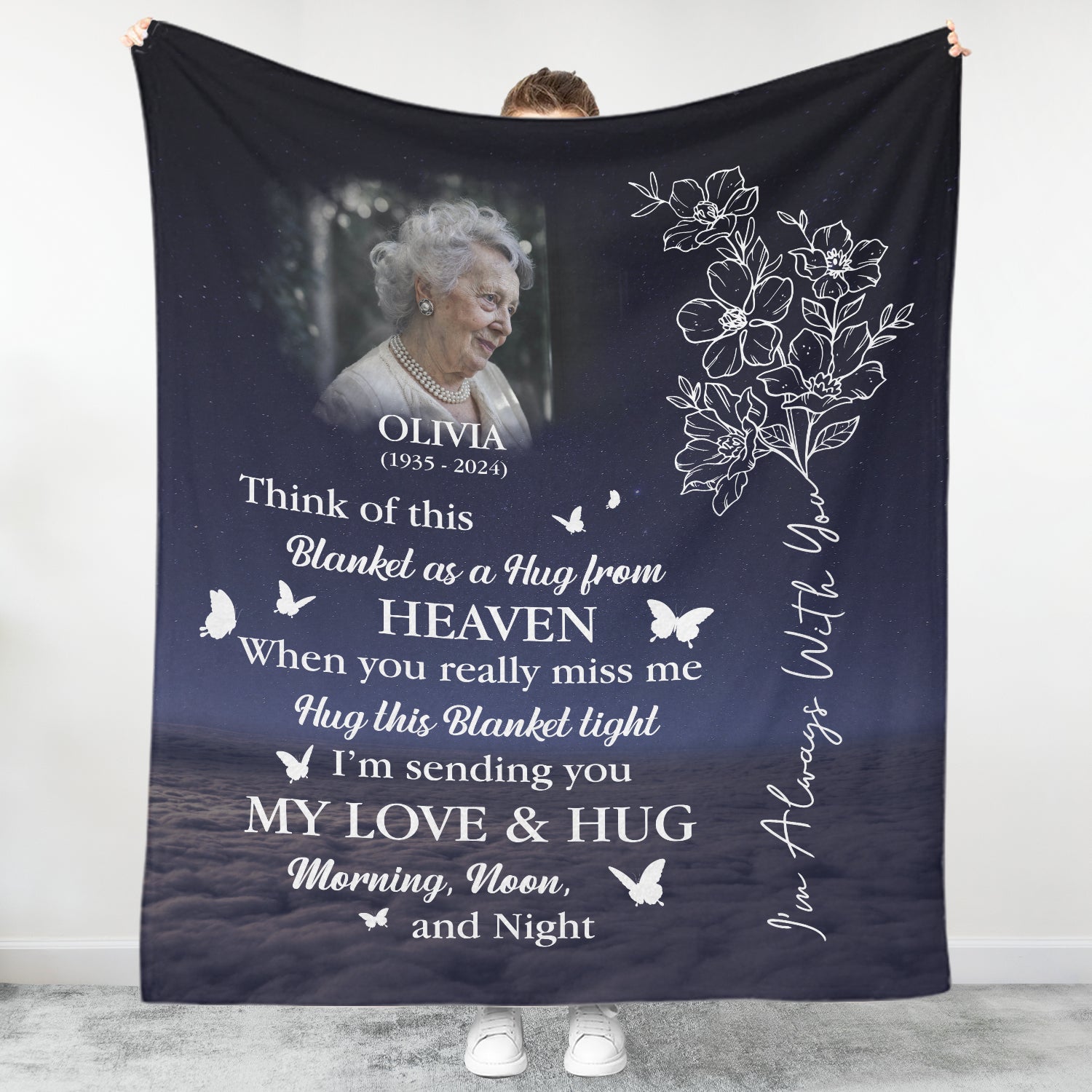 Think Of This Blanket As A Hug From Me From Heaven Blanket