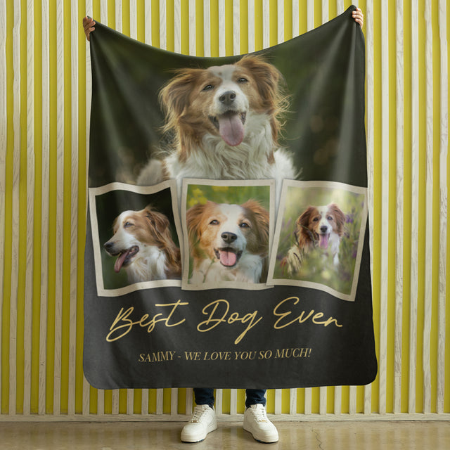 Best Dog Ever -  Personalized Pet Photo Blanket