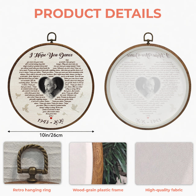 Personalized Song Lyrics Vinyl Record - Framed Round Wall Art - TONI03