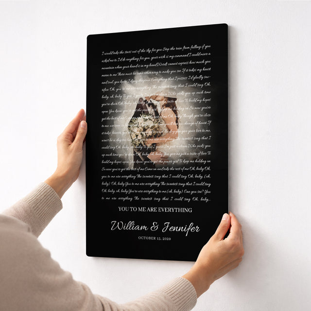 Personalized Song Lyrics & Photo Metal Print