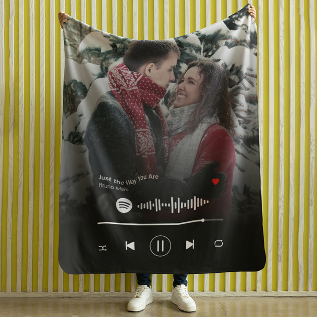 Personalized Spotify Code Music Blanket