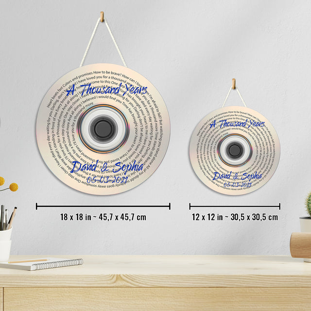 Custom Round Sign, Customizable Song Lyrics And Text, CD-ROM