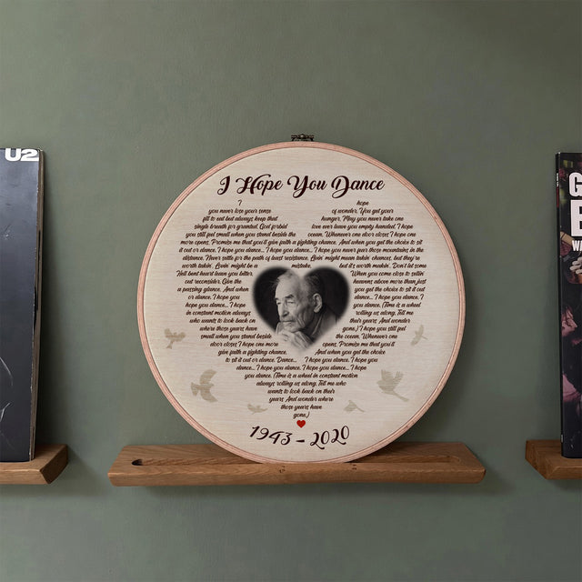 Personalized Song Lyrics Vinyl Record - Framed Round Wall Art - TONI03