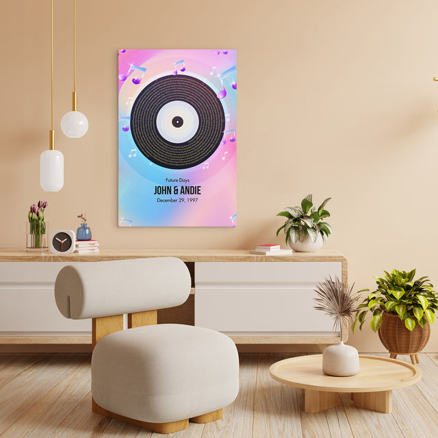 Gradient Personalized Canvas, Song Lyrics On Wall Art