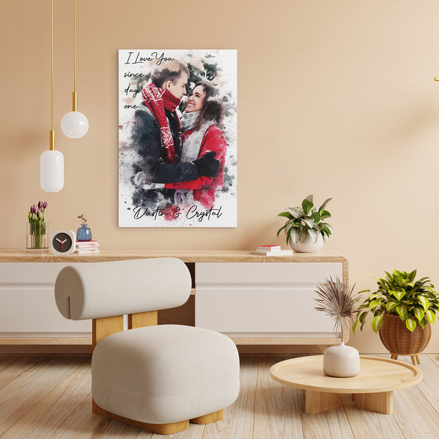 Custom Couple Portrait Canvas