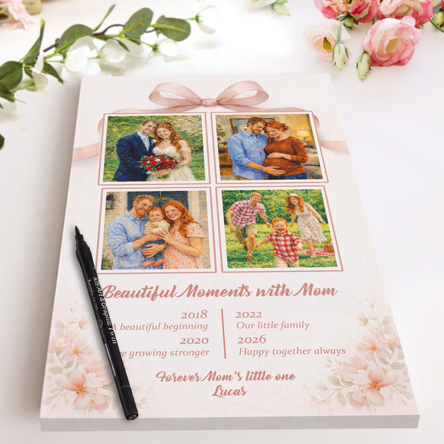 Personalized Mom Photo Collage Canvas Gift Family Moments Art