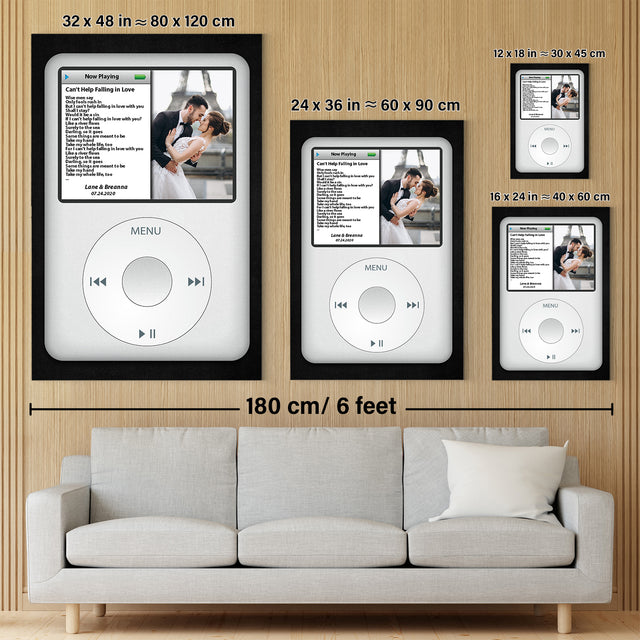 Custom Song Lyrics, Custom Photo And Text, iPod Classic, Canvas