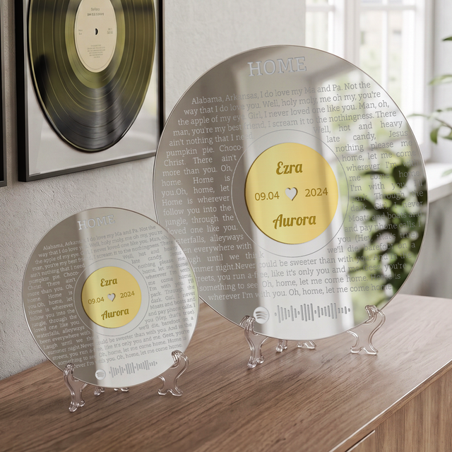 Personalized Love Song Lyrics Sign with Names & Anniversary Date