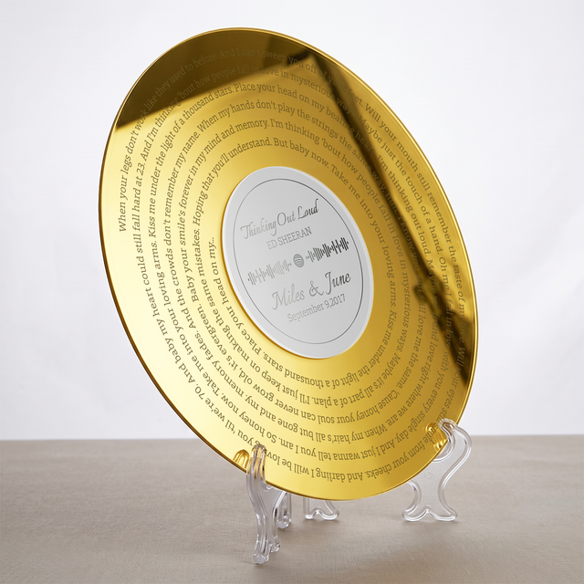 Personalized Anniversary Song Lyrics Sign, Custom Name & Date Gift