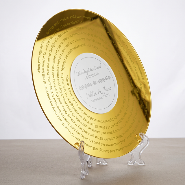 Personalized Anniversary Song Lyrics Sign, Custom Name & Date Gift
