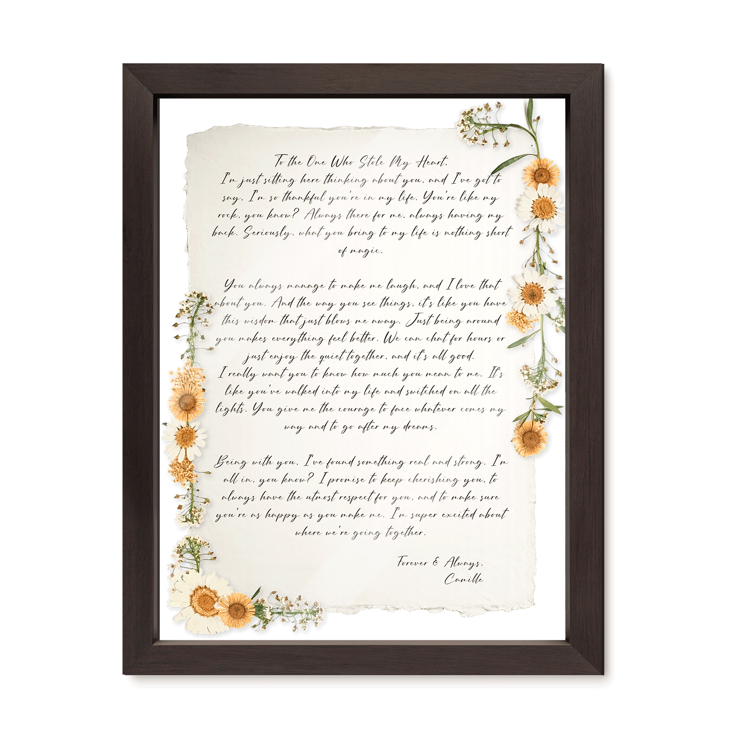 Personalized Wedding Vows 2 Layered Mix Wooden Art 8x12 inch KA03