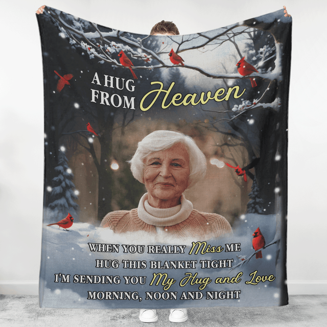 A Hug From Heaven – Custom Memorial Photo Blanket