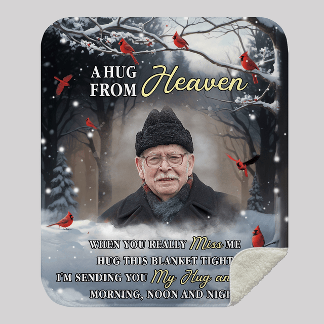 A Hug From Heaven – Custom Memorial Photo Blanket