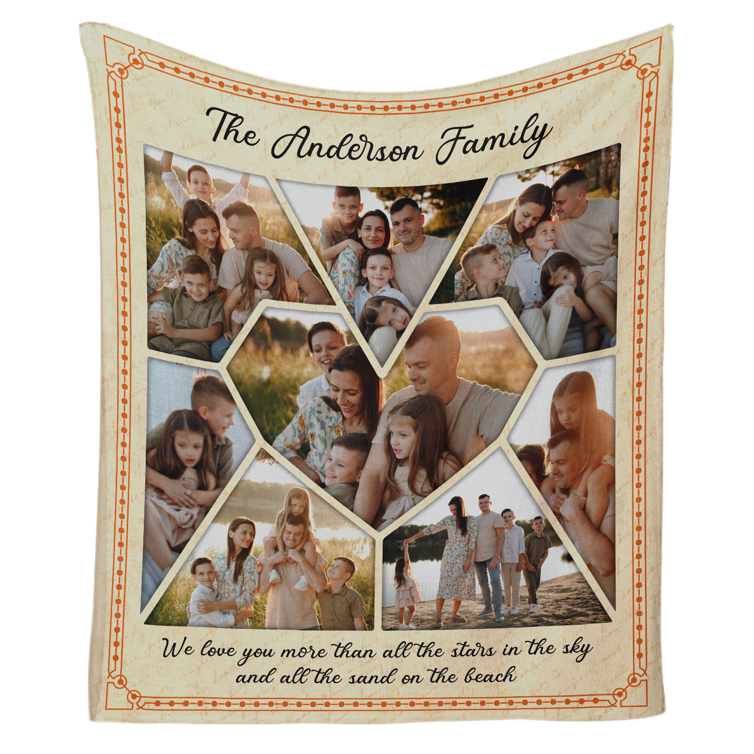 Personalized Family Photo Collage Blanket