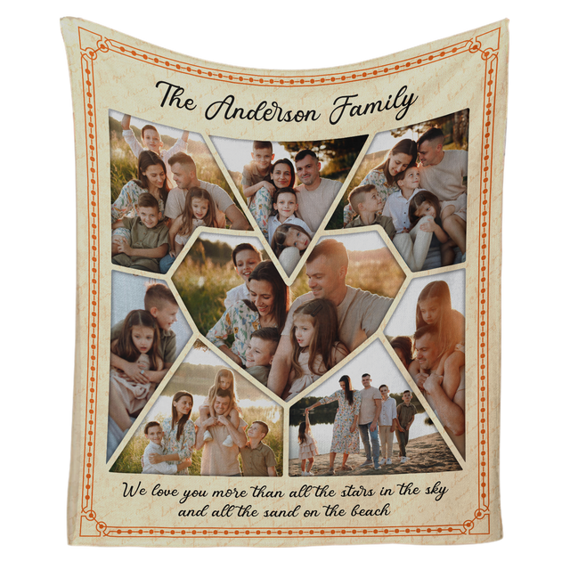 Personalized Family Photo Collage Blanket