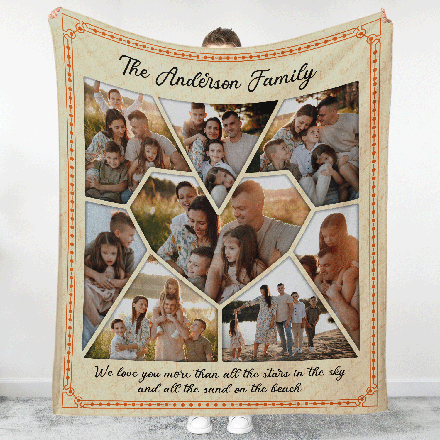 Personalized Family Photo Collage Blanket